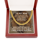 To My Son Cuban Link Chain Necklace - Motivational Gift for Son