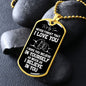 To My Son Dog Tag Necklace - Never Forget I Love You - Motivational Graduation Gift - Son Birthday Gift - Christmas Gift