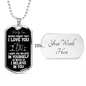 To My Son Dog Tag Necklace - Never Forget I Love You - Motivational Graduation Gift - Son Birthday Gift - Christmas Gift Military Chain (Silver) / Yes
