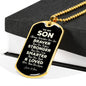 To My Son from Mom Dog Tag - Always Remember - Motivational Graduation Gift