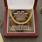 To My Son-In-Law Cuban Link Chain Necklace - Motivational Graduation Gift - Son-In-Law Wedding Gift - Birthday Gift for Son-In-Law