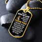 To My Son-in-Law Lion Dog Tag Necklace - Never Forget I Love You - Motivational Graduation Gift - Son-in-Law Birthday Gift - Christmas Gift