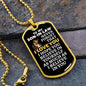 To My Son-in-Law Lion Dog Tag Necklace - Never Forget I Love You - Motivational Graduation Gift - Son-in-Law Birthday Gift - Christmas Gift Military Chain (Gold) / No
