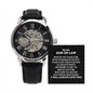 To My Son-In-Law Openwork Skeleton Watch - Motivational Graduation Gift - Son-In-Law Wedding Gift - Birthday Present for Son-In-Law Luxury Box w/Message Card