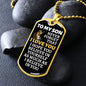 To My Son Lion Dog Tag Necklace - Never Forget I Love You - Motivational Graduation Gift - Son Birthday Gift - Christmas Gift