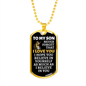 To My Son Lion Dog Tag Necklace - Never Forget I Love You - Motivational Graduation Gift - Son Birthday Gift - Christmas Gift