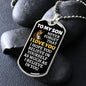 To My Son Lion Dog Tag Necklace - Never Forget I Love You - Motivational Graduation Gift - Son Birthday Gift - Christmas Gift