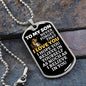 To My Son Lion Dog Tag Necklace - Never Forget I Love You - Motivational Graduation Gift - Son Birthday Gift - Christmas Gift Military Chain (Silver) / No