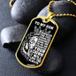 To My Son Lion Dog Tag - Straighten Your Crown - Gift for Son