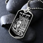 To My Son Lion Dog Tag - Straighten Your Crown - Gift for Son