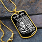 To My Son Lion Dog Tag - Straighten Your Crown - Gift for Son