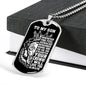 To My Son Lion Dog Tag - Straighten Your Crown - Gift for Son