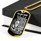 To My Son Lion Dog Tag - Straighten Your Crown - Gift for Son