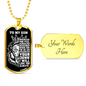 To My Son Lion Dog Tag - Straighten Your Crown - Gift for Son Military Chain (Gold) / Yes
