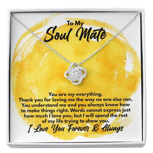 To My Soul Mate Necklace - Gift for Wife, Fiancee, Girlfriend - Mo Anam Cara - Anniversary Jewelry Standard Box