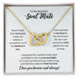 To My Soul Mate Necklace - Promise to Love You - Motivational Graduation Gift - Soul Mate Birthday Gift - Christmas Gift 18K Yellow Gold Finish / Standard Box