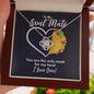 To My Soul Mate Necklace - You Are the Only Meat for My Taco - Funny Anniversary or Valentine&#39;s Day Soulmate Gift