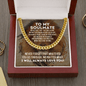 To My Soulmate Cuban Link Chain Necklace - Motivational Gift for Soulmate's Graduation - Soulmate Wedding Gift - Birthday Gift for Soulmate