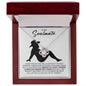 To My Soulmate Necklace - Cowboy Hat Wearing Best Friend - Country Cowgirl Soul Mate Gift for Valentine's Day, Anniversary, Birthday 14K White Gold Finish / Luxury Box