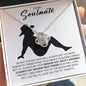 To My Soulmate Necklace - Cowboy Hat Wearing Best Friend - Country Cowgirl Soul Mate Gift for Valentine's Day, Anniversary, Birthday