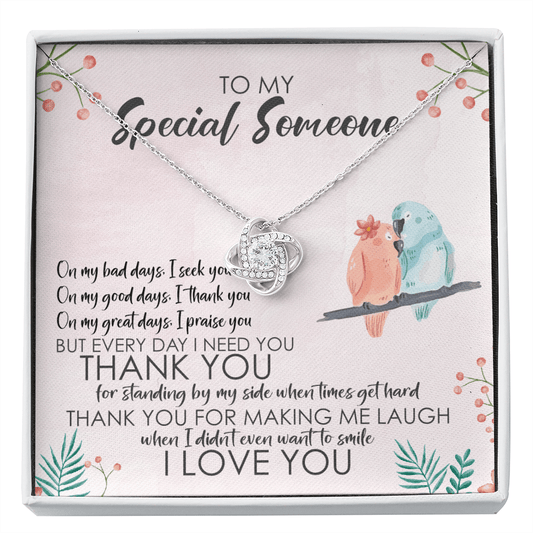 To My Special Someone Gift - Necklace for Wife, Girlfriend, Fiancee - Valentine's Day, Anniversary Gift for Soul Mate