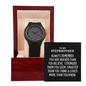 To My Stepbrother Men's Wooden Watch - Always Remember Motivational Graduation Gift - Stepbrother Wedding Gift - Birthday Gift