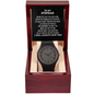 To My Stepdad Men's Wooden Watch - Motivational Graduation Gift - Stepdad Wedding Gift - Birthday Present for Stepdad
