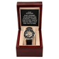To My Stepdad Openwork Skeleton Watch - Always Remember Motivational Graduation Gift - Stepdad Wedding Gift - Birthday Gift