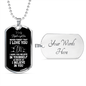 To My Stepdaughter Dog Tag Necklace - Never Forget I Love You - Motivational Graduation Gift - Stepdaughter Birthday Gift - Christmas Gift Military Chain (Silver) / Yes