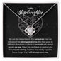 To My Stepdaughter Necklace - Gift for Stepdaughter - Branches on the Same Tree - Motivational Graduation, Birthday, Christmas, Wedding Gift 14K White Gold Finish / Standard Box