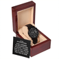 To My Stepfather Black Chronograph Watch - Always Remember Motivational Graduation Gift - Stepfather Wedding Gift - Birthday Gift