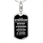 To My Stepmom Dog Tag Keychain - Always Remember You Are Braver - Motivational Graduation Gift - Stepmother Birthday Christmas Gift