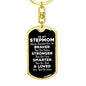 To My Stepmom Dog Tag Keychain - Always Remember You Are Braver - Motivational Graduation Gift - Stepmother Birthday Christmas Gift