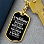 To My Stepmom Dog Tag Keychain - Always Remember You Are Braver - Motivational Graduation Gift - Stepmother Birthday Christmas Gift