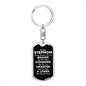 To My Stepmom Dog Tag Keychain - Always Remember You Are Braver - Motivational Graduation Gift - Stepmother Birthday Christmas Gift Dog Tag with Swivel Keychain (Steel) / No