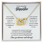 To My Stepsister Necklace - Promise to Love You - Motivational Graduation Gift - Stepsister Birthday Gift - Christmas Gift 18K Yellow Gold Finish / Standard Box
