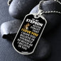 To My Stepson Lion Dog Tag Necklace - Never Forget I Love You - Motivational Graduation Gift - Stepson Birthday Gift - Christmas Gift