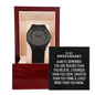 To My Sweetheart Men's Wooden Watch - Always Remember Motivational Graduation Gift - Sweetheart Wedding Gift - Birthday Gift