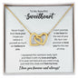 To My Sweetheart Necklace - Promise to Love You - Motivational Graduation Gift - Sweetheart Birthday Gift - Christmas Gift 18K Yellow Gold Finish / Standard Box