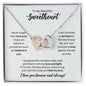 To My Sweetheart Necklace - Promise to Love You - Motivational Graduation Gift - Sweetheart Birthday Gift - Christmas Gift Polished Stainless Steel & Rose Gold Finish / Standard Box