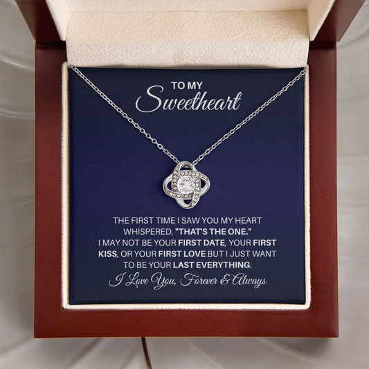 To My Sweetheart Necklace - You're the One - Gift for Sweetheart - Valentine's Day, Anniversary Gift, Birthday Gift