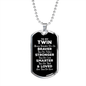 To My Twin Dog Tag Necklace - Always Remember You Are Braver - Motivational Graduation Gift - Twin Birthday Gift - Christmas Gift