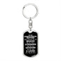 To My Unbiological Brother Keychain - Always Remember You Are Braver - Motivational Graduation Gift - Stepbrother Birthday Christmas Gift Dog Tag with Swivel Keychain (Steel) / No