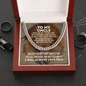 To My Uncle Cuban Link Chain Necklace - Motivational Gift for Uncle's Graduation - Uncle Wedding Gift - Birthday Gift for Uncle