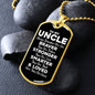 To My Uncle Dog Tag Necklace - Always Remember You Are Braver - Motivational Graduation Gift - Uncle Birthday Gift - Christmas Gift