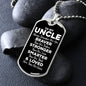 To My Uncle Dog Tag Necklace - Always Remember You Are Braver - Motivational Graduation Gift - Uncle Birthday Gift - Christmas Gift