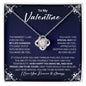 To My Valentine Necklace - My Missing Piece - Valentine's Day Anniversary Gift - Girlfriend Wife Fiancee Soulmate Birthday Christmas Gift 14K White Gold Finish / Standard Box