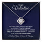 To My Valentine Necklace - You're the One - Gift for Valentine - Valentine's Day, Anniversary Gift, Birthday Gift 14K White Gold Finish / Standard Box