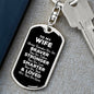 To My Wife Dog Tag Keychain - Always Remember You Are Braver - Motivational Graduation Gift - Wife Birthday Christmas Anniversary Gift