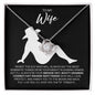 To My Wife Necklace - Cowboy Hat Wearing Best Friend - Country Cowgirl Wife Gift for Valentine's Day, Anniversary, Birthday 14K White Gold Finish / Standard Box